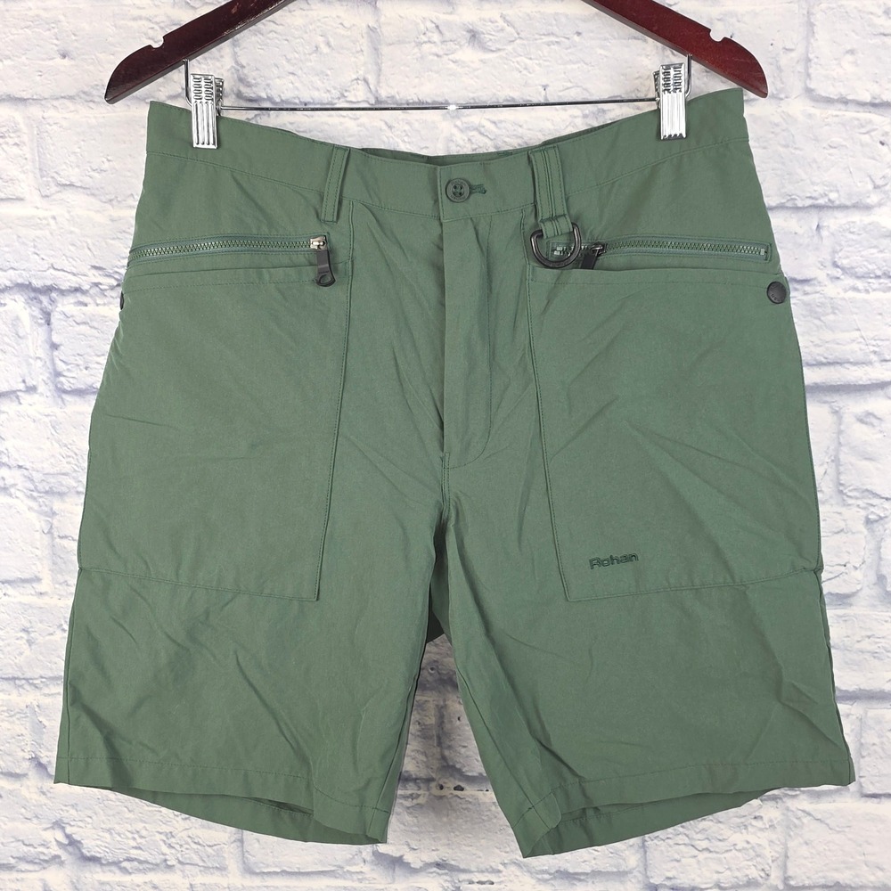 Rohan Originals Mens Green Technical Hiking Shorts‎ Pockets Outdoor Size 32